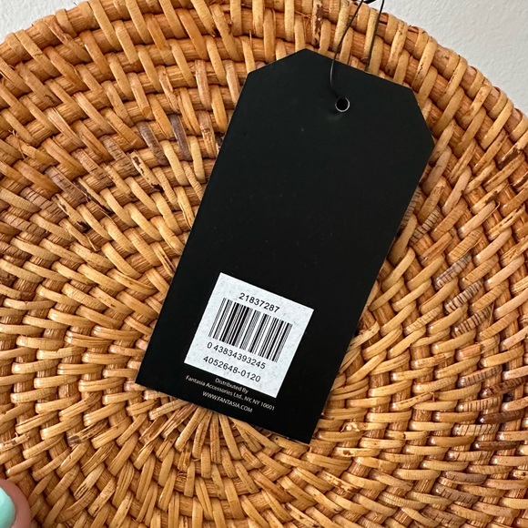 Twig and arrow round rattan summer Crossbody bag - Picture 2 of 6